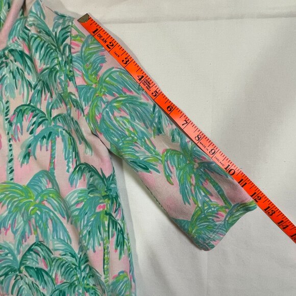 Lily Pulitzer Girls M Pool Beach Cover Up Pink Blossom Zip Up Hooded - Picture 7 of 12